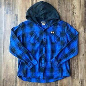 Y2K Hooded Flannel Shirt